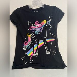 The Children's Place Black Unicorn Graphic Tee